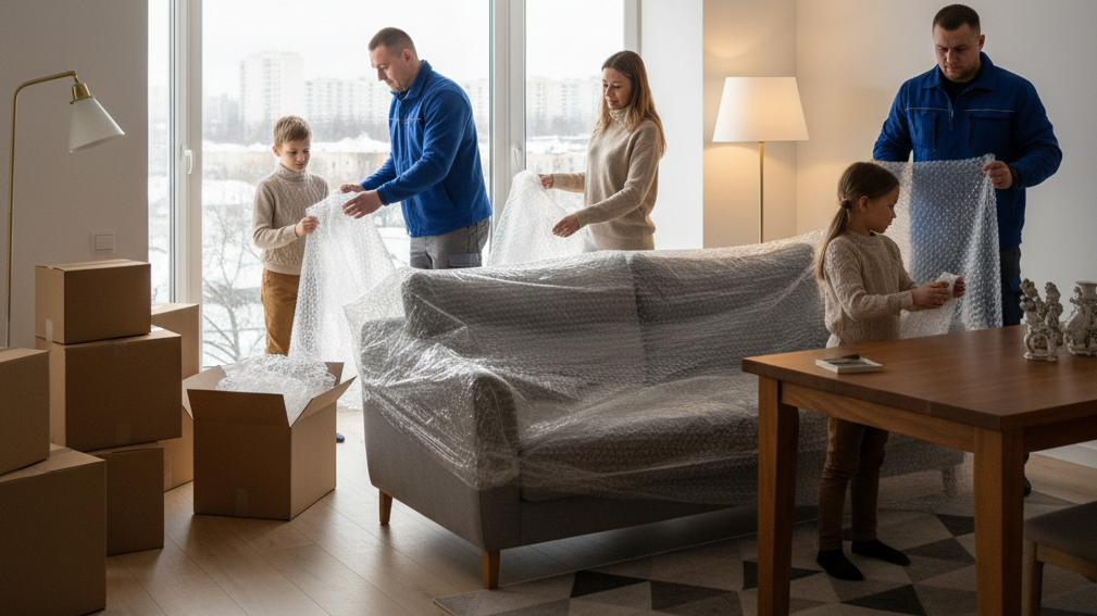 грузчики помогают с упаковкой