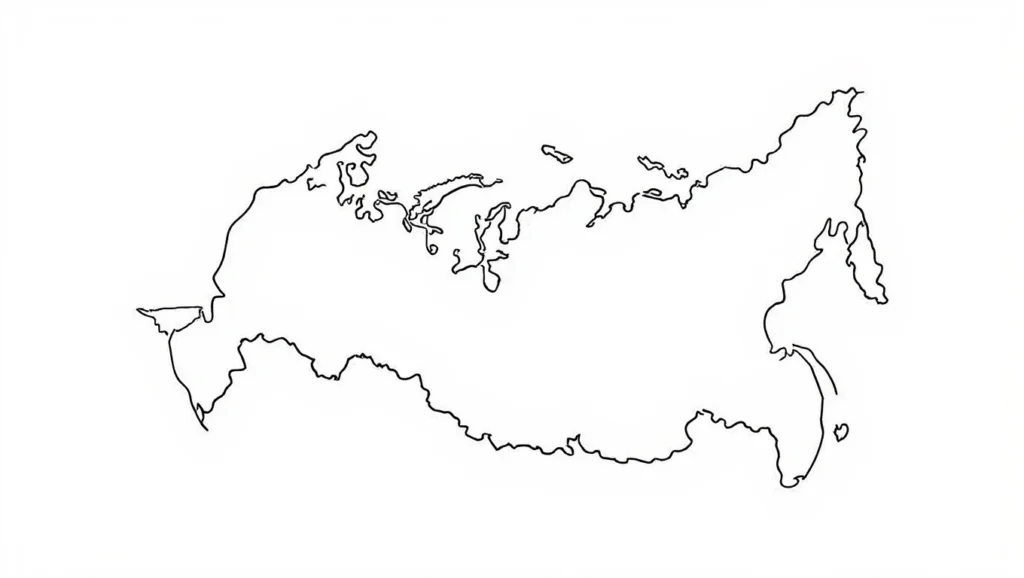 контуры границ России